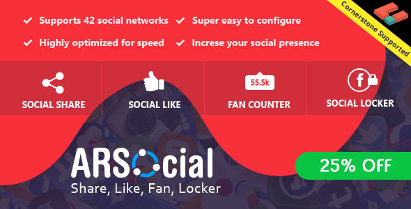 ARSocial - 20 Best Social Sharing Plugins For WordPress