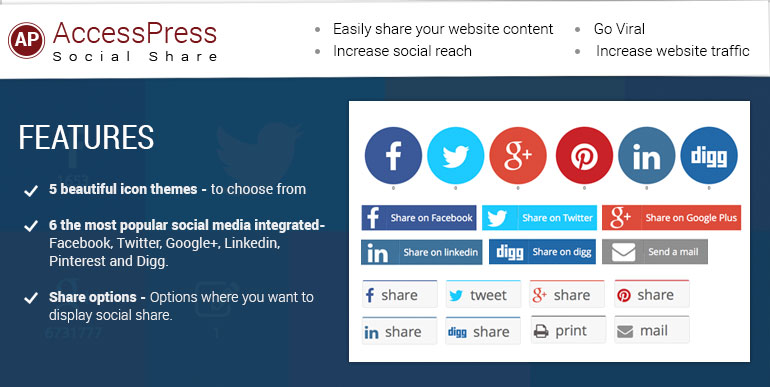 AccessPress Social Share - 20 Best Social Sharing Plugins For WordPress