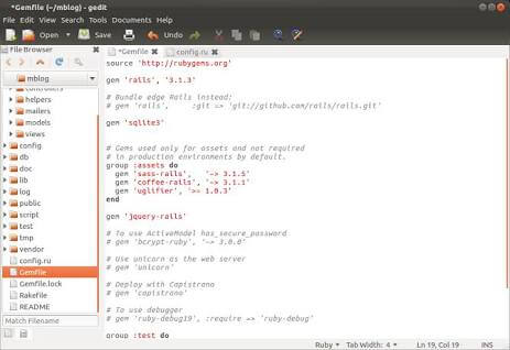 gedit - 10 best code editors for programming in 2017
